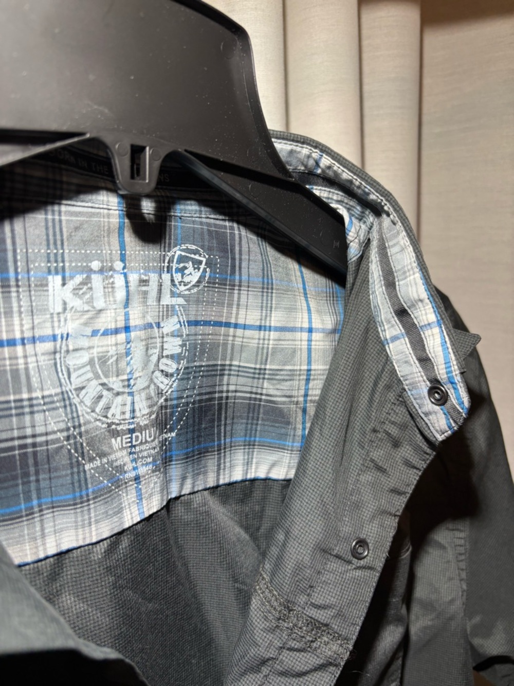 Kuhl Men’s Short Sleeve Button-Down Shirt - Charcoal - Picture 6 of 14